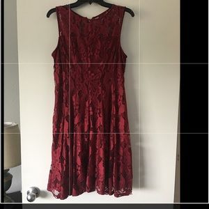 Red lace dress